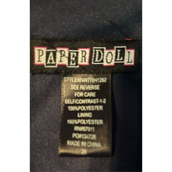 Paper Doll Navy Sleeveless Drape Front Dress - Picture 6 of 7